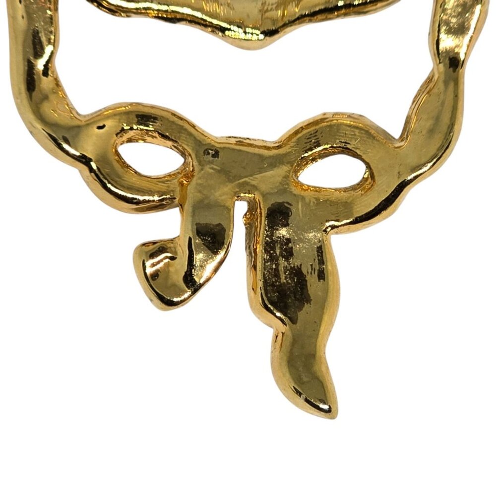 Mardi Gras Enamel Mask Brooch Pin Gold Tone Rhinestone Carnivale Masquerade - Picture 5 of 8